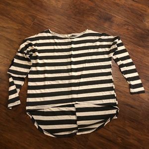 Hi-Low top with sequined elbow detailing